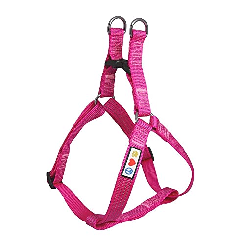 Pawtitas Adiestramiento Arnés para Perro o Cachorro Reflectante | Arnes Perro Antitirones | Arneses para Perro para Entrenamiento - Arnes Perro XS Extra Pequeño Rosa