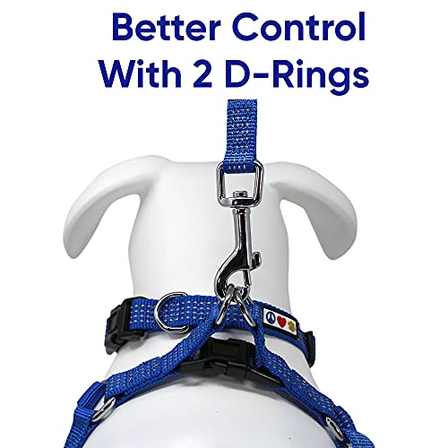 Pawtitas Adiestramiento Arnés para Perro o Cachorro Reflectante | Arnes Perro Antitirones Easy Walk | Arneses para Perro para Entrenamiento - Arnes Perros Pequeño Azul