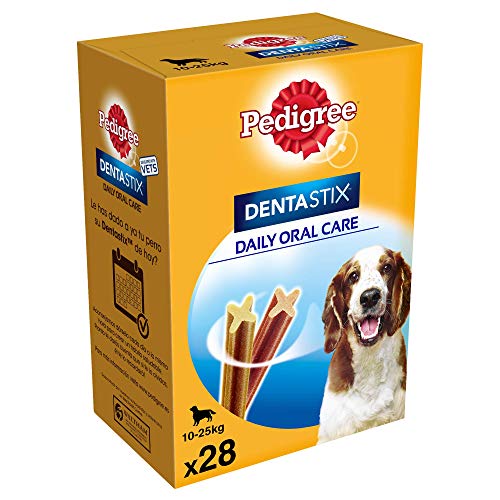 Pedigree Pack de Dentastix de uso Diario para la Limpieza Dental de Perros Medianos (28ud)