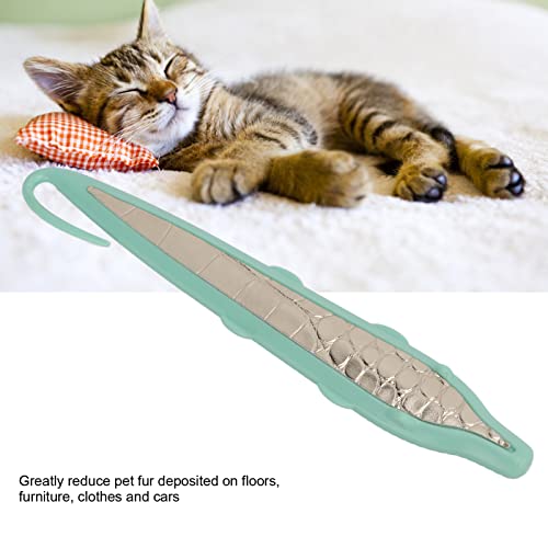 Peine para Lengua de Gato, Novedoso Cepillo para Lengua de Gato Fácil de Usar, Práctico para Gatos Domésticos(Verde + dorado)