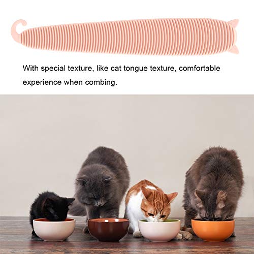 Peine para lengua de gato para mascotas, cepillo de aseo para lengua de gato, cómodo peine para mascotas, forma linda con forma de lengua de gato para gato para peinar el cabello(Polvo de Morandi)