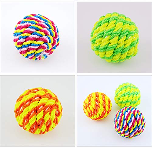 Pelota de Juguete para Gatos, Juego de Pelotas de Mimbre con Plumas, Juguete para Gatos con cascabeles en su Interior, Juguete Interactivo