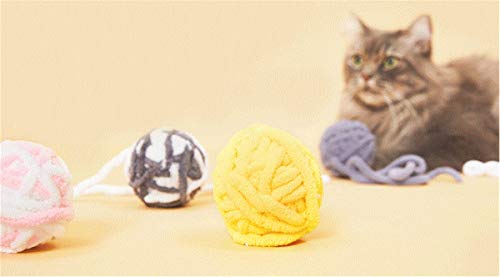 Pelota de Juguete para Gatos, Pelota de Lana para Gatitos, Juguete de Ejercicio Interactivo para Gatos, Peluche de Entrenamiento