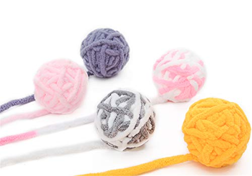 Pelota de Juguete para Gatos, Pelota de Lana para Gatitos, Juguete de Ejercicio Interactivo para Gatos, Peluche de Entrenamiento