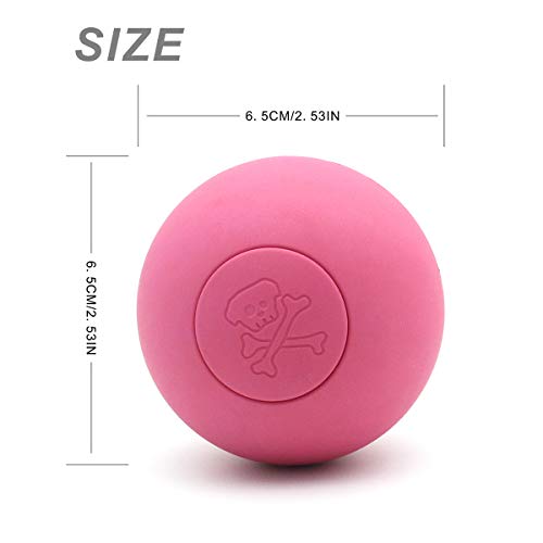 Pelota hinchable de juguete para perro, Pelota de juguete para mascota hinchable de goma sólida, Limpieza de dientes de perro Masticar pelota de juguete de entrenamiento - 2.5 pulgadas (rojo)