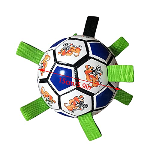 Pelota Juguete Perro, Bola Interactiva para Perros, Juguetes de Fútbol para Mascotas, Juguetes de Fútbol para Perros, Adecuado para Juegos en Interiores y Exteriores, Entrenamiento, Piscinas