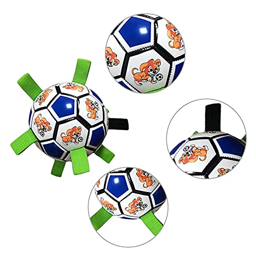 Pelota Juguete Perro, Bola Interactiva para Perros, Juguetes de Fútbol para Mascotas, Juguetes de Fútbol para Perros, Adecuado para Juegos en Interiores y Exteriores, Entrenamiento, Piscinas