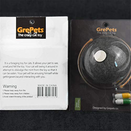 Pelota para Gatos, Pelota de Felpa con Pastillas de Hierba gatera, Pelota para Mascotas, Juguete Interactivo para Gatos