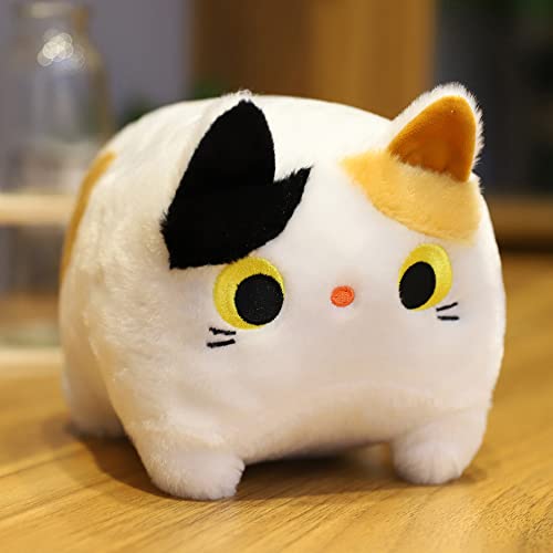 Peluche de Gato - Peluche de Gato Cuadrado, Lindo muñeco de Felpa de simulación de Gato Juguete de Felpa de Almohada de Gato 3D Peluche de Gato Corto de Peluche para Mascotas