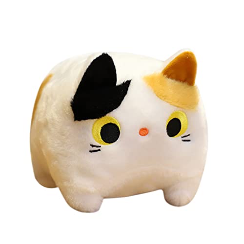 Peluche de Gato - Peluche de Gato Cuadrado, Lindo muñeco de Felpa de simulación de Gato Juguete de Felpa de Almohada de Gato 3D Peluche de Gato Corto de Peluche para Mascotas