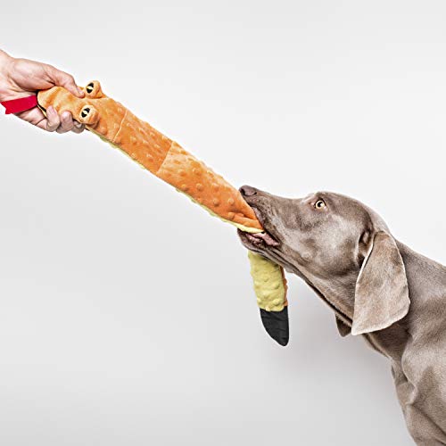 Peluche para Perros Gloria - Tamaño 63 cm - Peluche DogMonsters Serpiente - Juguete para Perros - Peluche con Sonido - Textura Suave - Material Resistente - Color Naranja