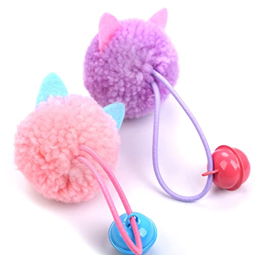 Peludo Ratón Bola Gato Gato Juguete: 4Pcs Gatos Ratones Ratones Juguetes con Campana Gatito Jugar Ratones Juguetes de Juego Interactivo para Mascota Gato Gatito