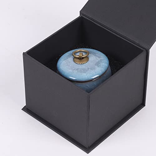 Pequeña urna de cerámica para cenizas humanas de 6,5 cm, hecha a mano, pequeña urna de recuerdo – Mini urna de cerámica --Urna urna urna para perro o gato