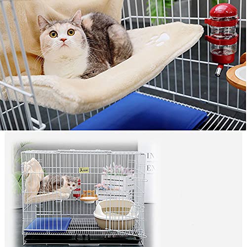 Pequeño gato hamaca, cama radiador suave Cuna de mascotas, colgando gato colgante colgando ventana de ventana gato desmontable hamaca, marco de acero plegable duradero Cama radiadora de mascotas