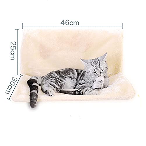 Pequeño gato hamaca, cama radiador suave Cuna de mascotas, colgando gato colgante colgando ventana de ventana gato desmontable hamaca, marco de acero plegable duradero Cama radiadora de mascotas