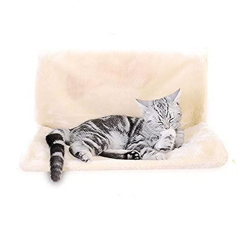 Pequeño gato hamaca, cama radiador suave Cuna de mascotas, colgando gato colgante colgando ventana de ventana gato desmontable hamaca, marco de acero plegable duradero Cama radiadora de mascotas