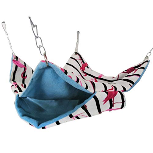 Pequeños Animales Hamaca Rata Cama Jerarquía De Jaula Accesorios Literas Colgando Juguete Para Azúcar Planeado Guinea Pig Hamblaje Ardilla Rata Chinchilla Hámster ( Color : Flamingo , Size : Small )