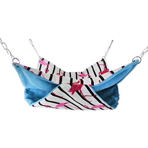 Pequeños Animales Hamaca Rata Cama Jerarquía De Jaula Accesorios Literas Colgando Juguete Para Azúcar Planeado Guinea Pig Hamblaje Ardilla Rata Chinchilla Hámster ( Color : Flamingo , Size : Small )