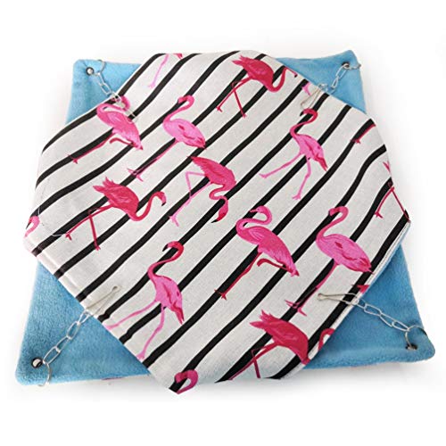 Pequeños Animales Hamaca Rata Cama Jerarquía De Jaula Accesorios Literas Colgando Juguete Para Azúcar Planeado Guinea Pig Hamblaje Ardilla Rata Chinchilla Hámster ( Color : Flamingo , Size : Small )