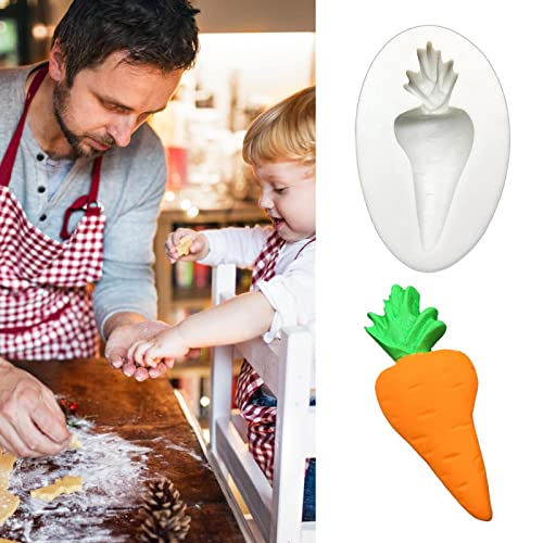 Perfectha Molde para Hornear Pasteles de Pascua, moldes de Silicona para Fondant, Molde de Silicona para Chocolate y Zanahoria, Herramientas de decoración de Dulces Hechas a Mano para Horno