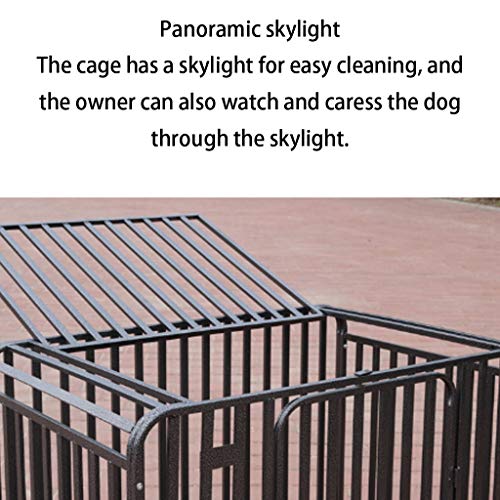 Perreras Las Jaulas For Perros Jaulas Cat Grandes Perros De Tamaño Pequeño-Mediano Y Perros De Madriguera De Oro De Labrador Mascotas Cercas Pequeñas Jaulas (Color : Black, Size : 110 * 72 * 98cm)