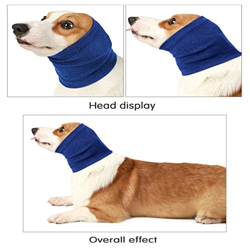 Perro Calentador de Cuello y Orejas de Perros Capucha de Perro Envoltura de Oreja de Perro Gorro de Perro de Invierno de Punto, Oreja Perro Calentador Protector, Perro Gorro, Orejera de Perro