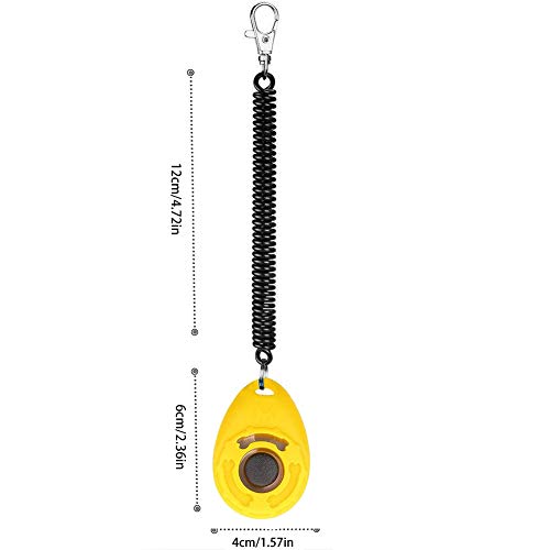 Perro Fuentes Herramienta De Entrenamiento Conductual De Sonido Adiestramiento con Clicker Entrenamiento del Animal Doméstico del Perro con Correa para El Perro Gato Caballo Amarillo