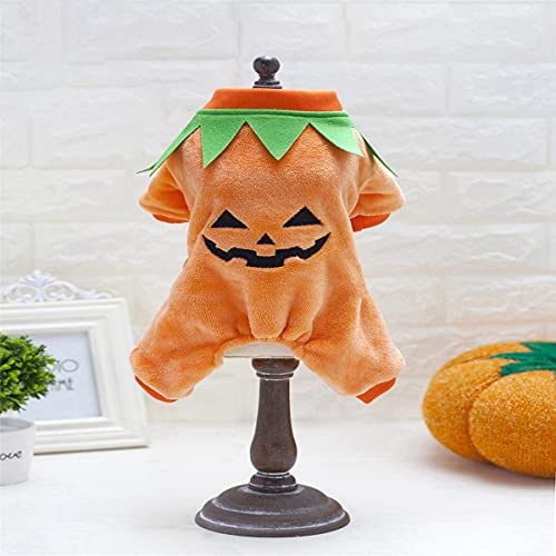Perro Gato Halloween Calabaza Disfraz De Calabaza Perrito Caliente Trajes De Terciopelo Animal Otoño Invierno Ropa Mascota Cosplay Disfraces