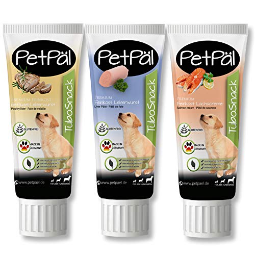 Perros Hígado TuboSnack |Snack Libre de Cereales para el Perro – También para Cachorros | Natural Snack – Fabricado en Alemania | Perros Hígado Ideal dosificadora Bar & Nunca más echar Manos al Dar