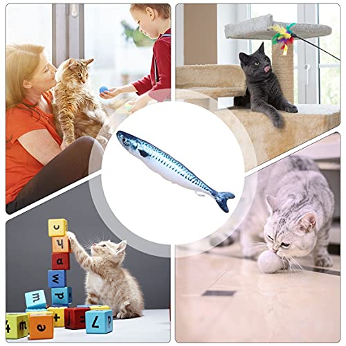 Persdico 20cm Catnip Catmint Cat Favor Simulación Fish Cat Toys Forma de pez Rascador Post Short Felpa para suministros de productos para mascotas