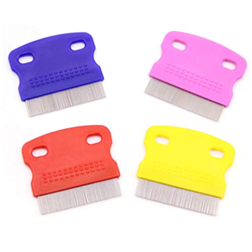 Persdico Superoferta peine antipulgas para perros, cepillo de acero, peine para el pelo, recortador de aseo para perros, bonito peine para perros y gatos, ABS + aguja de acero inoxidable