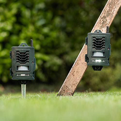 Pestbye® - Repelente inteligente para gatos con batería activado por movimiento, resistente al agua, con estaca de tierra