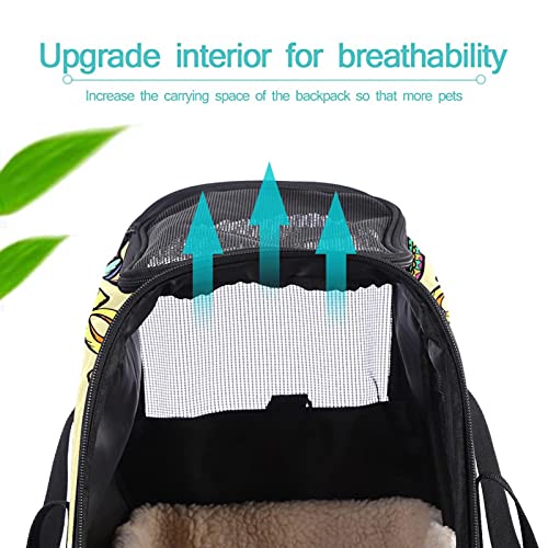 Pet Carrier Antiguo Egipto Mujeres Pájaros Gato Arte Patrón Suave Transportadores de Viaje para Gatos, Perros Cachorro Comodidad Portátil Plegable Bolsa de Mascota Aérea Aprobado