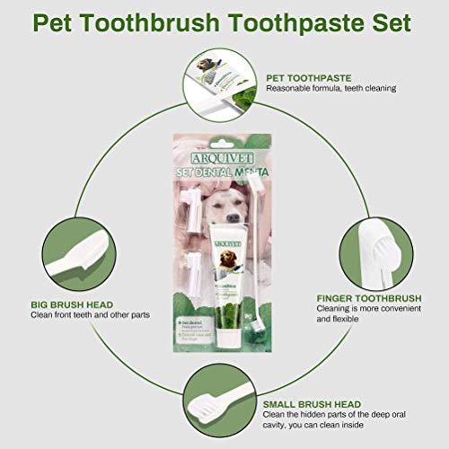 Pet Dog - Pasta de dientes para el cuidado de los dientes, kit de cuidado dental para perros y gatos