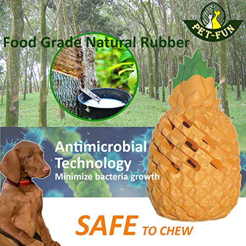 Pet-Fun Juguete de dentición para cachorros – Juguete de goma natural duradero para masticar cachorros, fuerte, resistente y duradero dispensador de golosinas para cachorros/perros pequeños