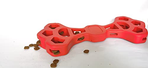 Pet-Hym Juguete de masticación de Perro Indestructible,Natural Goma Juguete Forma de Hueso ,masticación agresiva, Juguetes de Tirar de la Guerra interactivos, Cepillo de Dientes,Dispensador de Comida