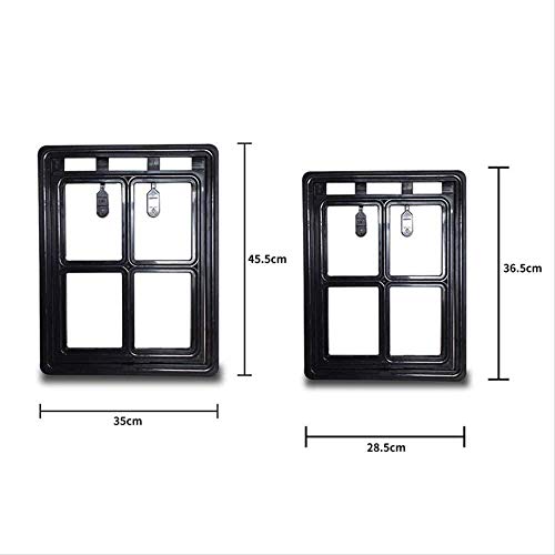 Pet Mate Cat Flap Dog Flap Suspensión Puerta Puerta Cerradura Manera Gato Perro Puerta Solapa magnética Pantallas Suministros Mascotas Anti-Mosquitos Negro (Color: Black, Size: S)