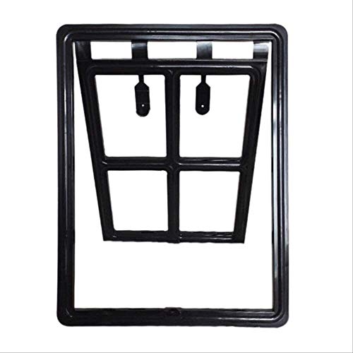 Pet Mate Cat Flap Dog Flap Suspensión Puerta Puerta Cerradura Manera Gato Perro Puerta Solapa magnética Pantallas Suministros Mascotas Anti-Mosquitos Negro (Color: Black, Size: S)