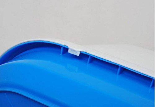 Pet Online Caja de arena para gatos Hogar de mascotas puerta cerrada caja de arena, 48 * 40.5 * 33.9cm, azul