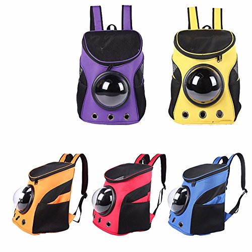 Pet Online Mochila / hombro cápsula astronauta Transportin para perro y gato cápsulas hombro doble mochila pet,amarillo