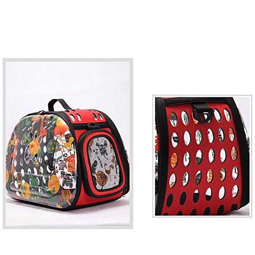 Pet outing package Bolsa para Mascotas Bolso Transparente para Gatos Bolso Pequeño Bolso para Perros Teddy Bolsa para Transportar Espacio Bolso para Gatos con Cápsulas (Color : B, Tamaño : Metro)