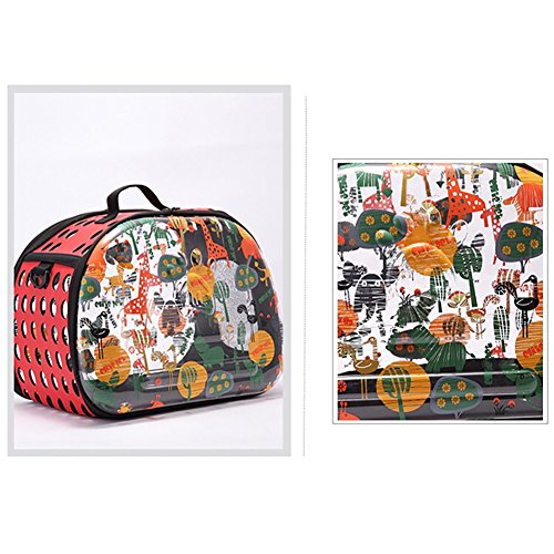 Pet outing package Bolsa para Mascotas Bolso Transparente para Gatos Bolso Pequeño Bolso para Perros Teddy Bolsa para Transportar Espacio Bolso para Gatos con Cápsulas (Color : B, Tamaño : Metro)