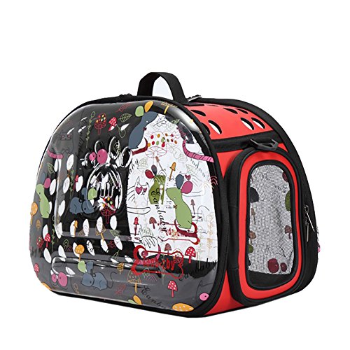 Pet outing package Bolsa para Mascotas Bolso Transparente para Gatos Bolso Pequeño Bolso para Perros Teddy Bolsa para Transportar Espacio Bolso para Gatos con Cápsulas (Color : B, Tamaño : Metro)