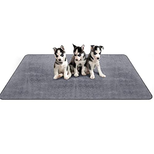 Pet Pee Pad, Almohadilla Entrenamiento para Perros, Reutilizable Impermeable Perro Cama Cojín Alfombra Lavable Trainging Cachorros Absorbente Antideslizante (70 * 100cm,Grey)