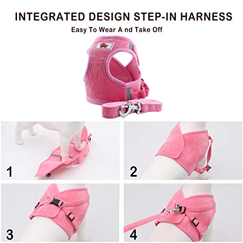 PET SPPTIES Tela de Malla Chaleco para Perros Arnés Suave Ajustable cómodo para Cachorros, Perros Pequeños y Gatos PS042 (XL, Pink)