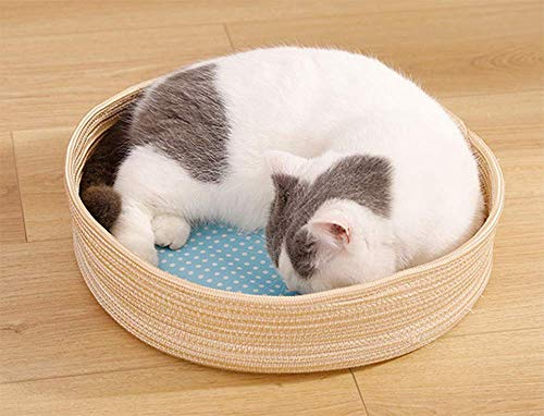 Pet Supplies Casa de Mascotas y Textiles de Primavera y Verano para Gatos, Pelaje no pegajoso para Gatos/casetas de Perro Puede Lavar Las Cenizas a Temperatura Ambiente en Todas Las Estaciones