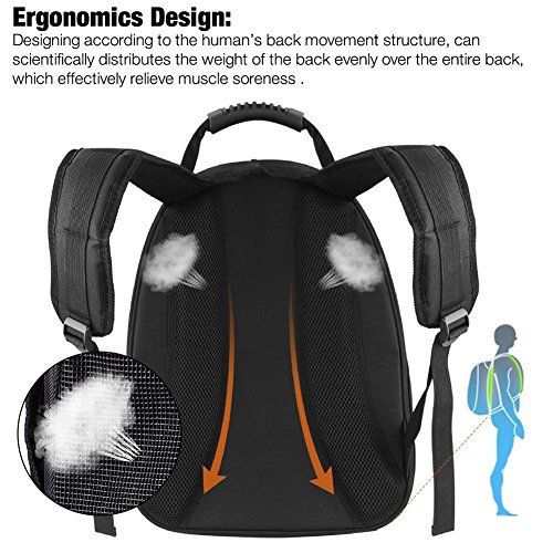 Petcomer Mochila Cápsula Impermeable Transportín en Forma de Burbuja para Mascotas Perros Gatos (Negro)