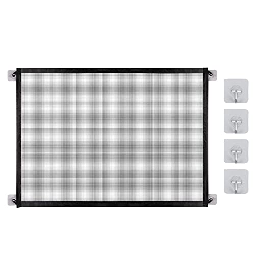 PETCUTE Barreras para Perros,Barrera de Seguridad para Perros,Extensible Barrera para Escalera,Portátil Plegable Puerta Mágica para Perros,Barrera para Mascotas, Perros, Gatos,Fácil de Instalar