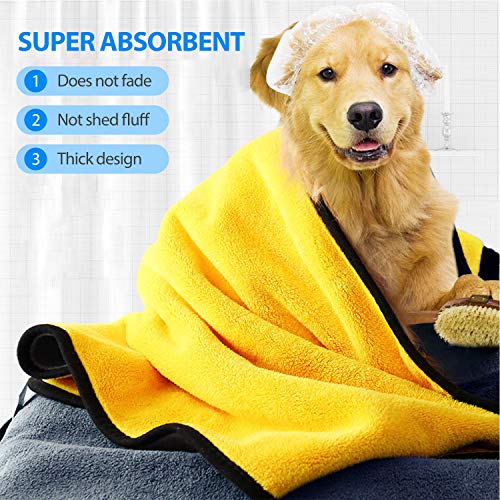 PETCUTE Manta para Perros Lavable Manta para Gato Cojín Manta De Cama para Mascotas Suave Vellosa Manta para Perros Antipelos 2 Piezas(M-100 * 50 CM)