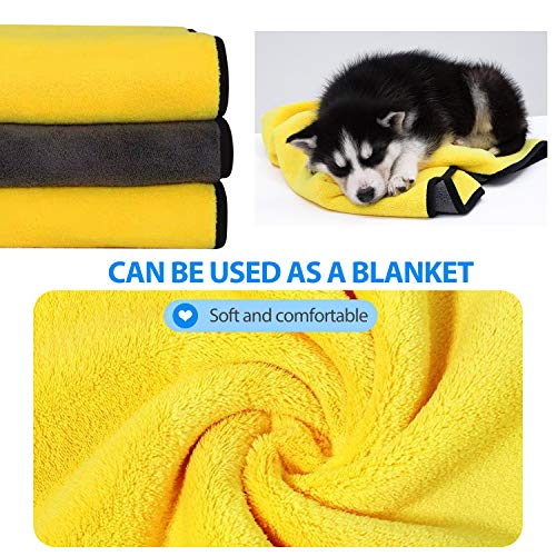 PETCUTE Manta para Perros Lavable Manta para Gato Cojín Manta De Cama para Mascotas Suave Vellosa Manta para Perros Antipelos 2 Piezas(M-100 * 50 CM)
